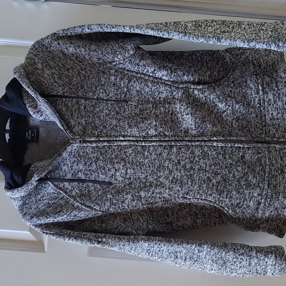 LEG3ND Gray Hoodie Full Zip